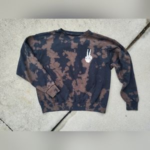 Bowery Supply Co. Brown Tie Dye Crewneck, Men's L